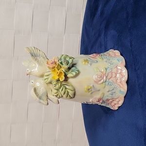 Porcelain Collectors Bell- Doves with floral pattern